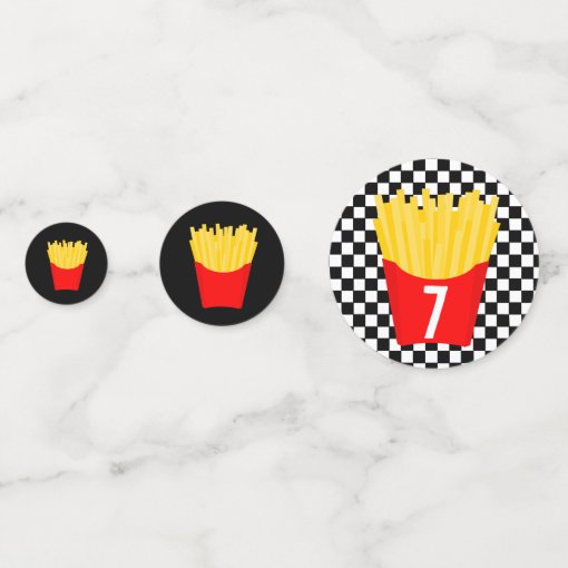 French Fries Birthday Confetti | Zazzle