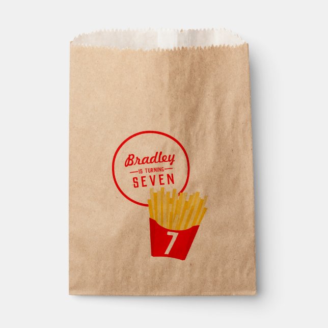 French Fries Birthday Party Favor Bag (Front)
