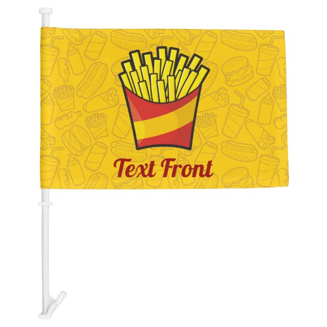 French Fries Car Flag (Front)
