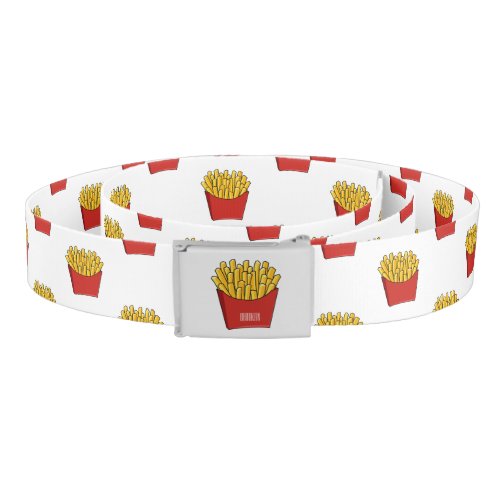 French fries cartoon illustration belt