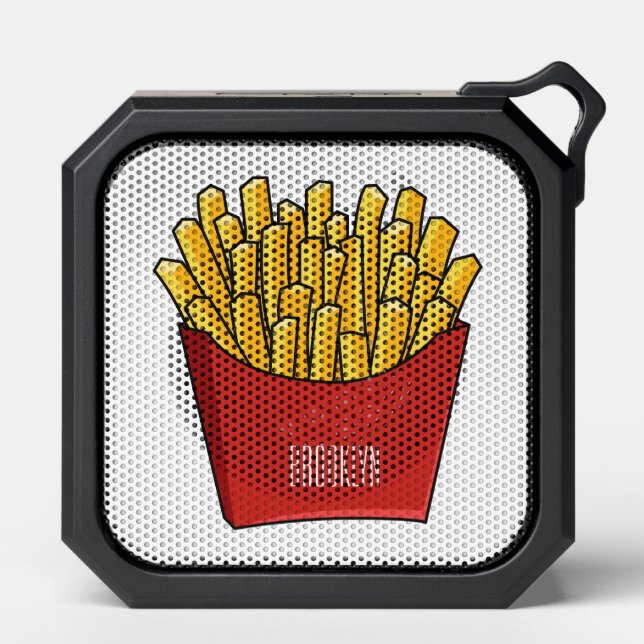 French fries cartoon illustration bluetooth speaker (Front)
