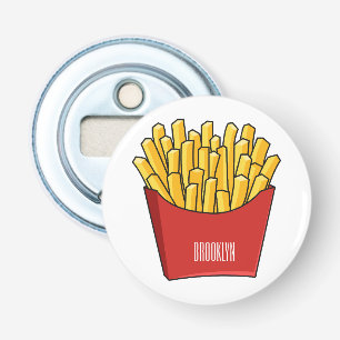 French fries cartoon illustration bottle opener