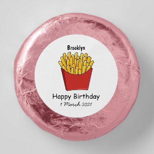 French fries cartoon illustration dipped oreo cookie favors