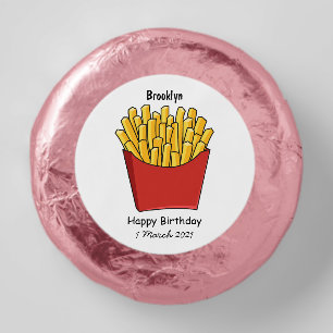French fries cartoon illustration dipped oreo cookie favors