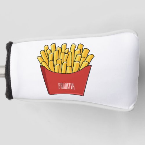 French fries cartoon illustration golf head cover