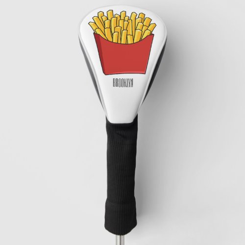 French fries cartoon illustration golf head cover