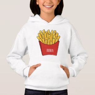 French fries cartoon illustration hoodie