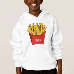 French fries cartoon illustration hoodie