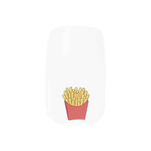 French fries cartoon illustration minx nail art