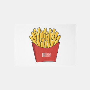 French fries cartoon illustration rug