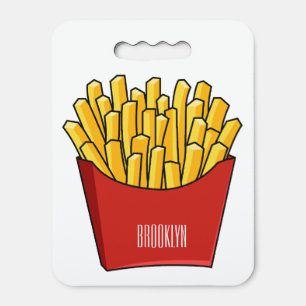 French fries cartoon illustration seat cushion