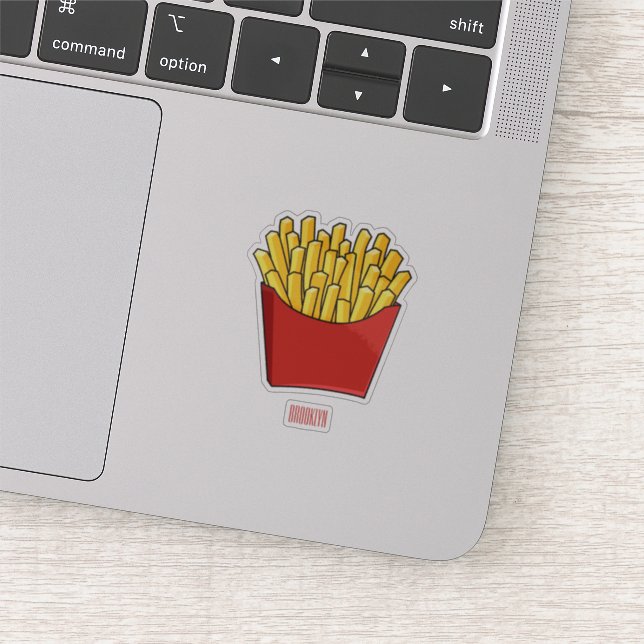 French fries cartoon illustration sticker (Detail)