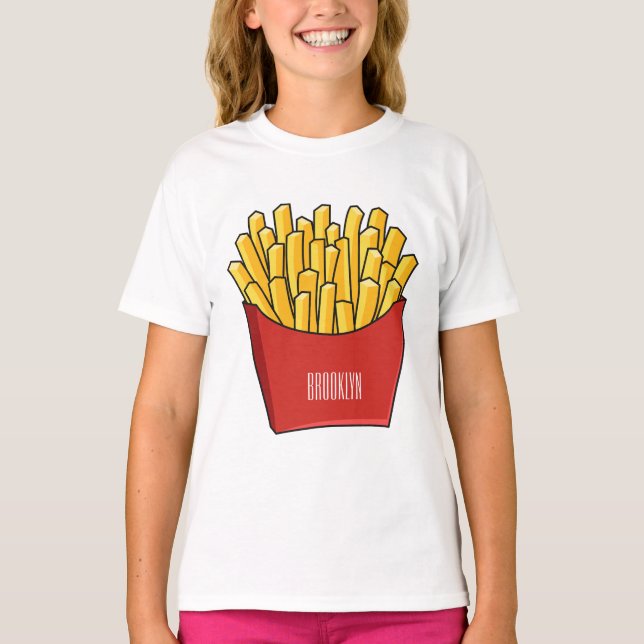 French fries cartoon illustration T-Shirt (Front)