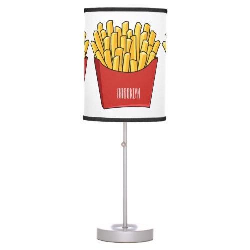French fries cartoon illustration table lamp