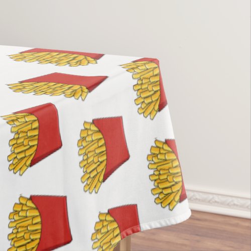 French fries cartoon illustration tablecloth