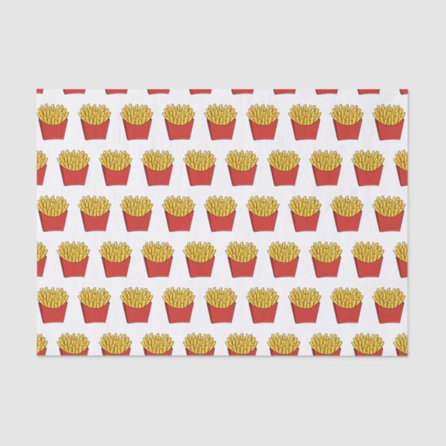 French fries cartoon illustration tissue paper (Front)