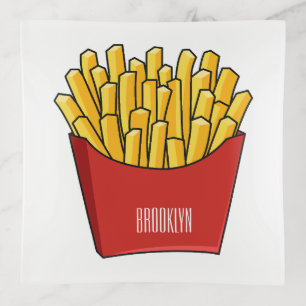 French fries cartoon illustration trinket tray