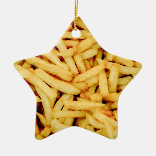 French Fries Ceramic Ornament (Front)