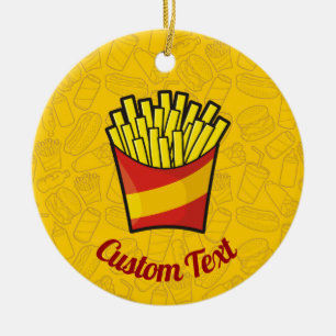 French Fries Ceramic Ornament