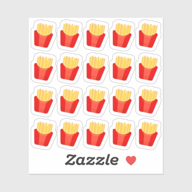 French Fries Cheat Day Fast Food Dinner Planner  Sticker (Sheet)