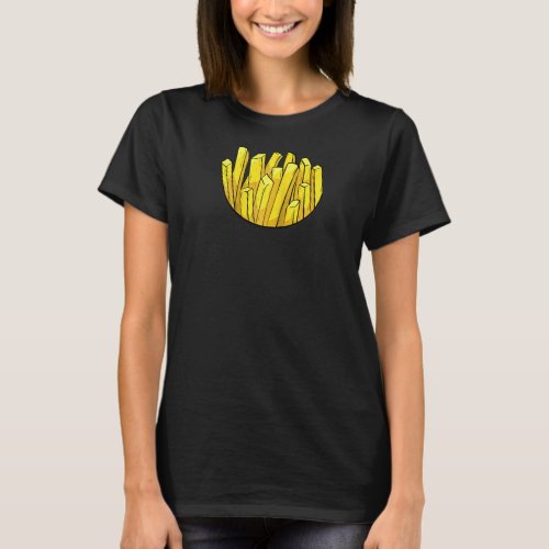 French Fries Costume Halloween Easy Cosplay Fast F T_Shirt