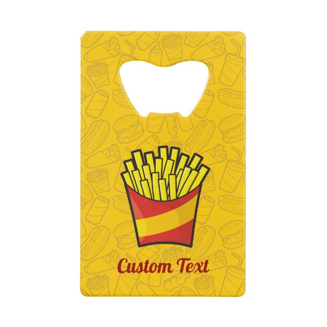 French Fries Credit Card Bottle Opener (Front)