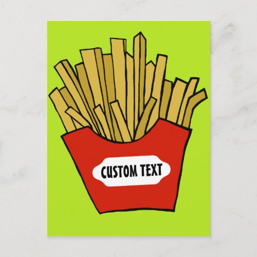 French fries custom postcard