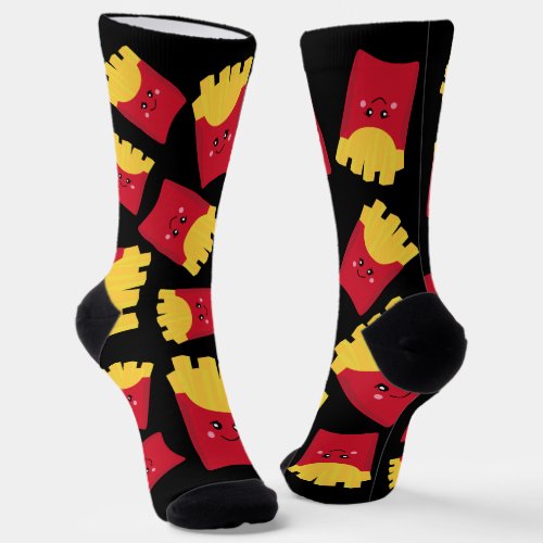 French Fries _ Cute Kawaii Floating Fry Box Socks