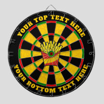 French Fries Dartboard with Custom Text