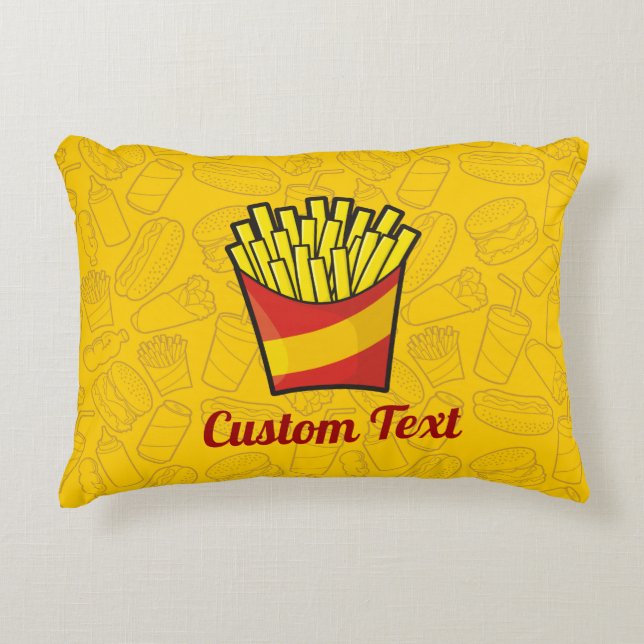 French Fries Decorative Pillow (Front)