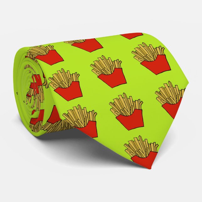 French fries design tie (Rolled)