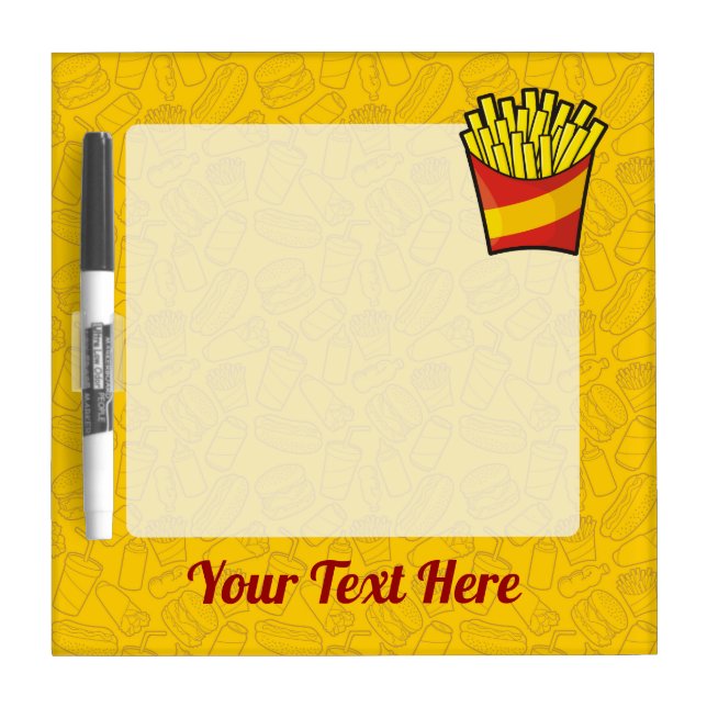 French Fries Dry Erase Board (Front)