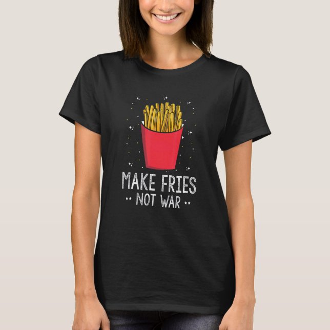 French Fries  Fast Food Fryer Potato Barbecue T-Shirt (Front)