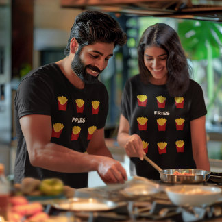 French Fries Fast Junk Food Pattern Unisex T-Shirt