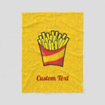 French Fries Fleece Blanket