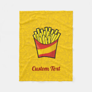 French Fries Fleece Blanket