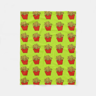 french fries fleece blanket