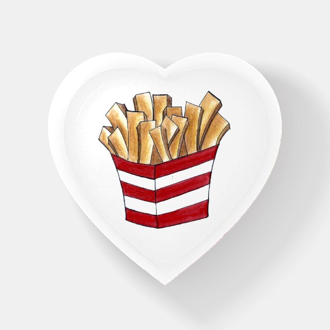 French Fries Fried Potatoes Chips Fast Food Paperweight (Front)