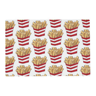 French Fries Fried Potatoes Chips Foodie Fast Food Placemat