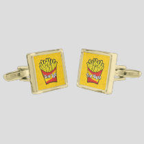 French Fries Gold Cufflinks