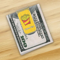 French Fries Gold Finish Money Clip