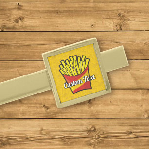 French Fries Gold Finish Tie Bar
