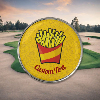 French Fries Golf Ball Marker by fractal_gr at Zazzle