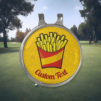 French Fries Golf Hat Clip by fractal_gr at Zazzle