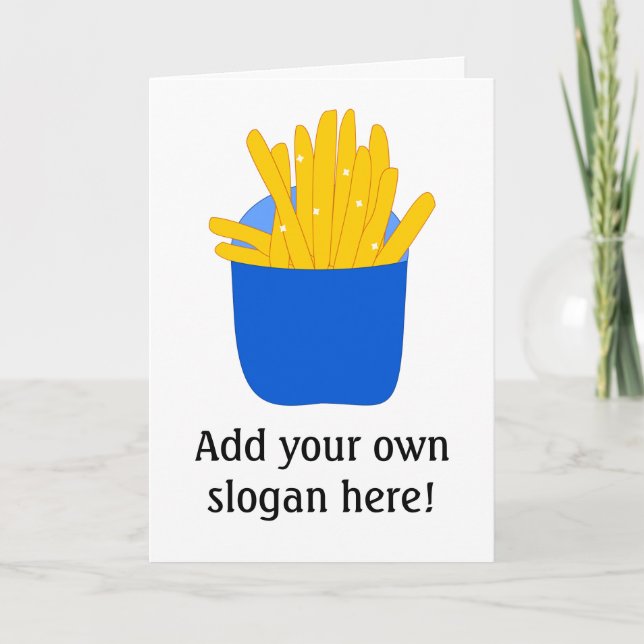 French Fries graphic - Customizable Card (Front)