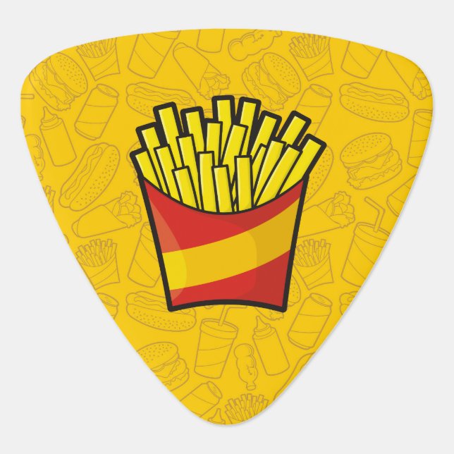 French Fries Guitar Pick (Front)