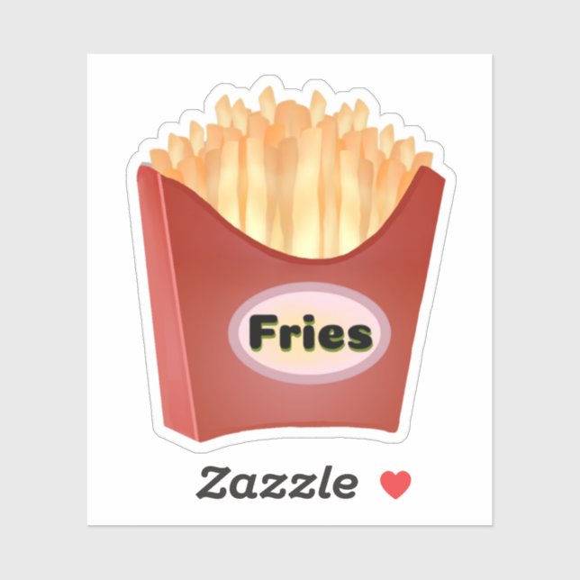 French Fries in a Red Carton Sticker (Sheet)