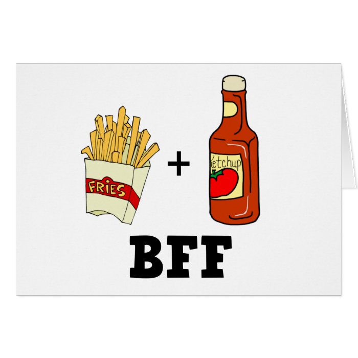 French fries & Ketchup BFF Greeting Card