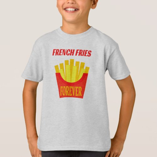 French Fries Kids Hanes TAGLESS T_Shirt
