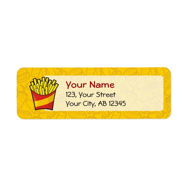 French Fries Label (Front)